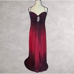 Vintage Reign Red Ombre Formal Prom Dress